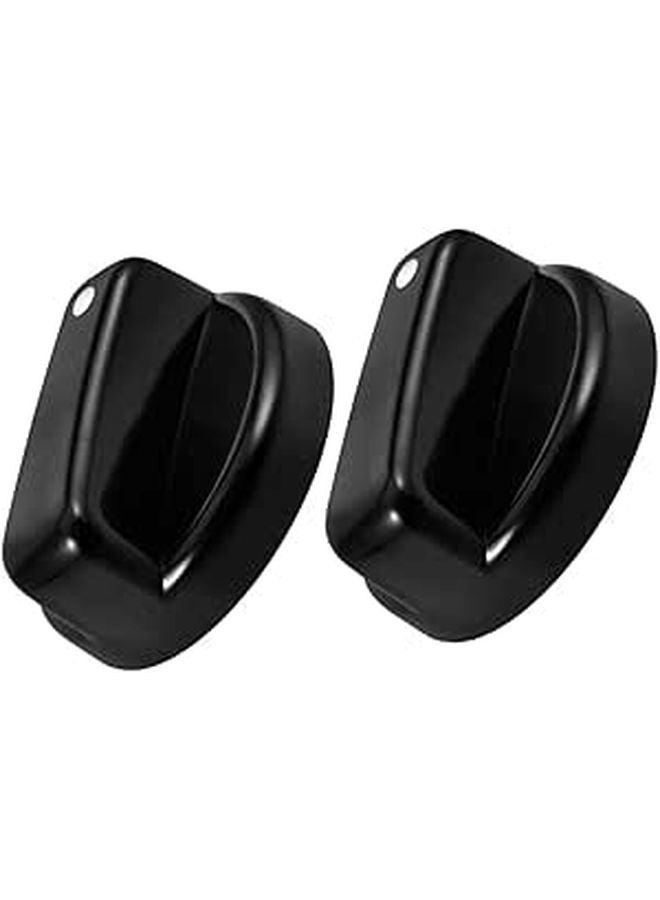 2Pcs Black Gas Stove Replacement Knobs Easy To Install Safety Plastic Kitchen Parts - Image 1