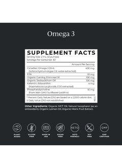 Cymbiotika DHA Vegan Omega 3 Supplement, EPA & Astaxanthin 4mg Liquid Supplement, Supports Brain Development, Vision & Heart Health, Keto, Gluten Free, Fish Oil Free, Lemon, 2 Oz  - Image 4
