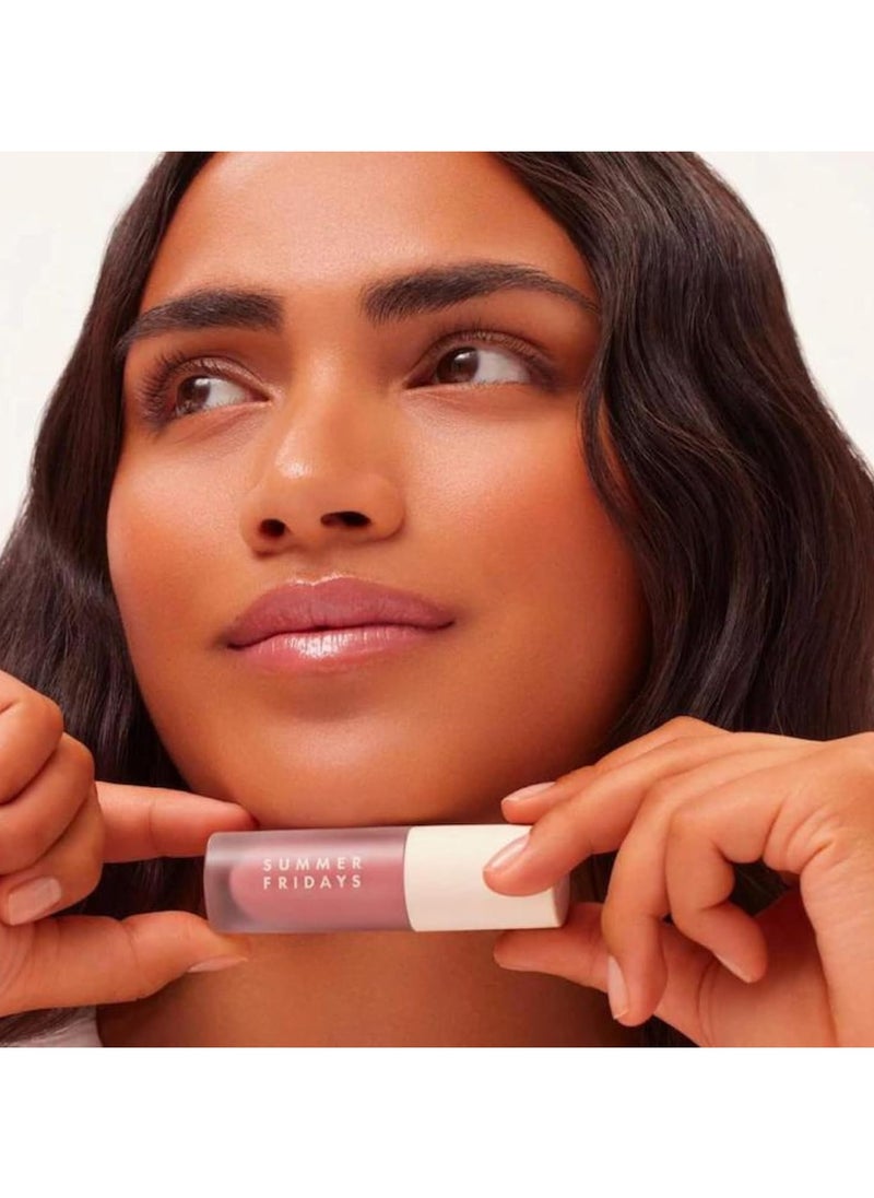 SUMMER FRIDAYS - Dream Lip Oil - Tinted Lip Oil with Moisturizing Sheer Coverage, High-Shine and Deep Hydration - Non-Sticky Formula for Long-Lasting Softness - Soft Mauve (0.15 Oz) - Image 1