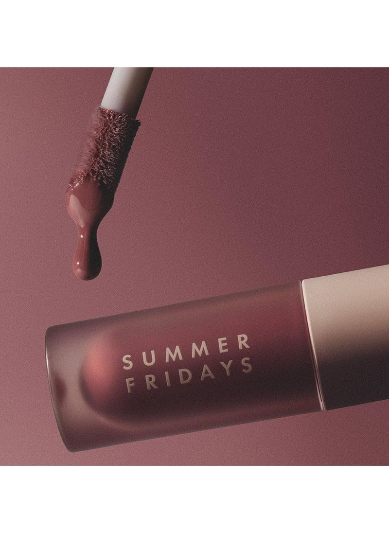 SUMMER FRIDAYS - Dream Lip Oil - Tinted Lip Oil with Moisturizing Sheer Coverage, High-Shine and Deep Hydration - Non-Sticky Formula for Long-Lasting Softness - Soft Mauve (0.15 Oz) - Image 1