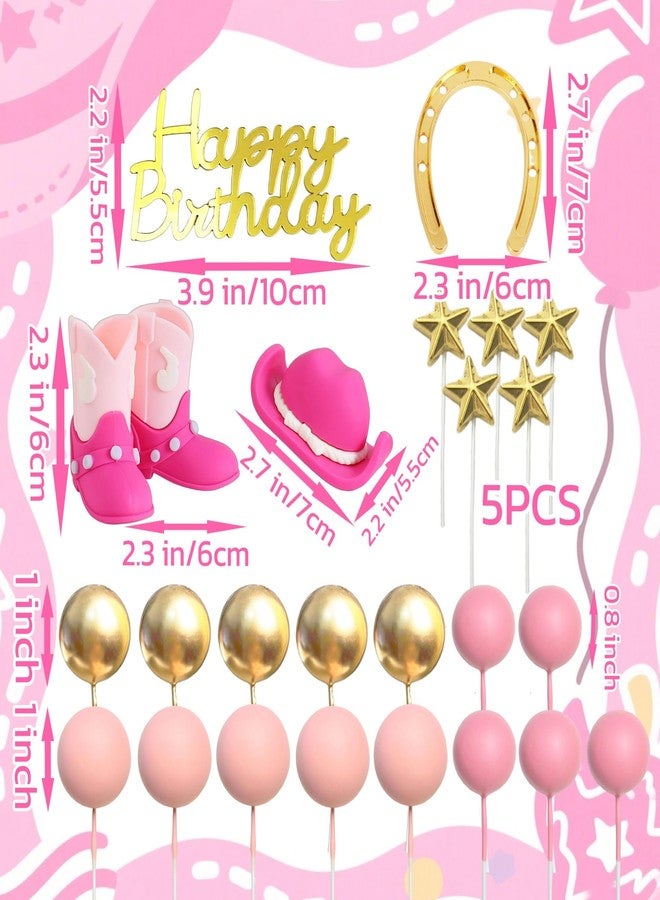 Tyotrbs Cowgirl Cake Topper, Tyotrbs 25pcs Cowgirl Cake Decoration Country Girl Cake Topper Cowgirl Boots Cake Decor Cowboy Western Birthday Decor Cowgirls Hat Birthday Party Decor for Western Theme Party - Image 3