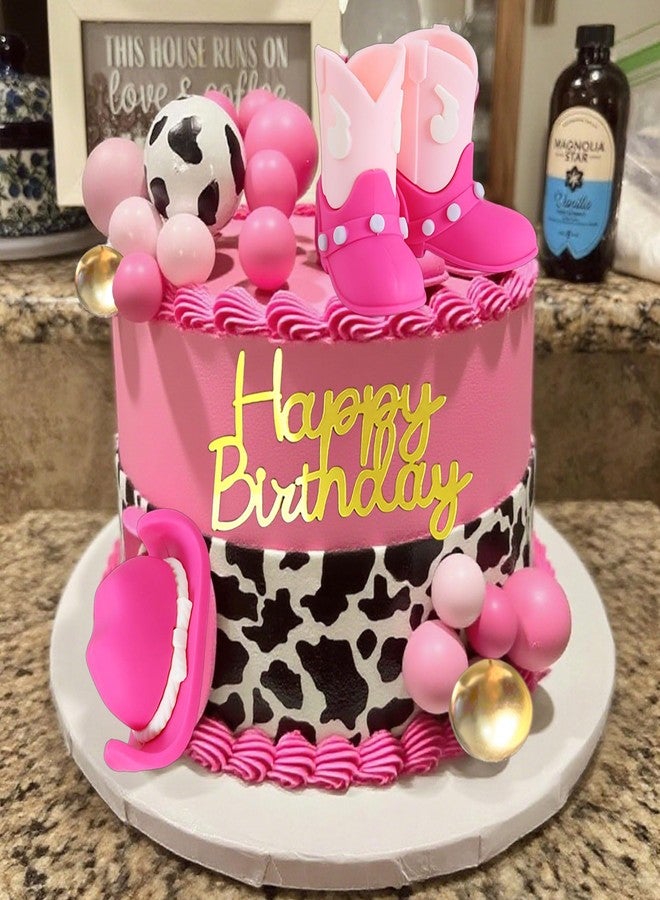 Tyotrbs Cowgirl Cake Topper, Tyotrbs 25pcs Cowgirl Cake Decoration Country Girl Cake Topper Cowgirl Boots Cake Decor Cowboy Western Birthday Decor Cowgirls Hat Birthday Party Decor for Western Theme Party - Image 5