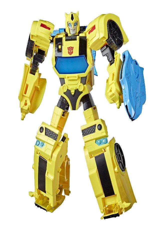 TRANSFORMERS Transformers Bumblebee Cyberverse Adventures Battle Call Officer Class Bumblebee, Voice Activated Energon Power Lights and Sounds, Ages 6 and Up 10-inch  - Image 1