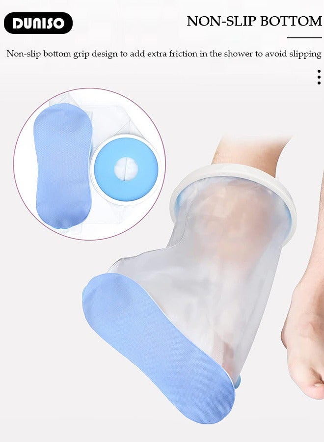 DUNISO Waterproof Foot Cast Cover for Shower Bath, Adult Watertight Foot Protector, Soft Comfortable Watertight Seal to Keep Wounds Dry, Repeatable Cast Cover Foot for Broken Surgery Leg, Foot, Ankle Wound and Burns  - Image 2