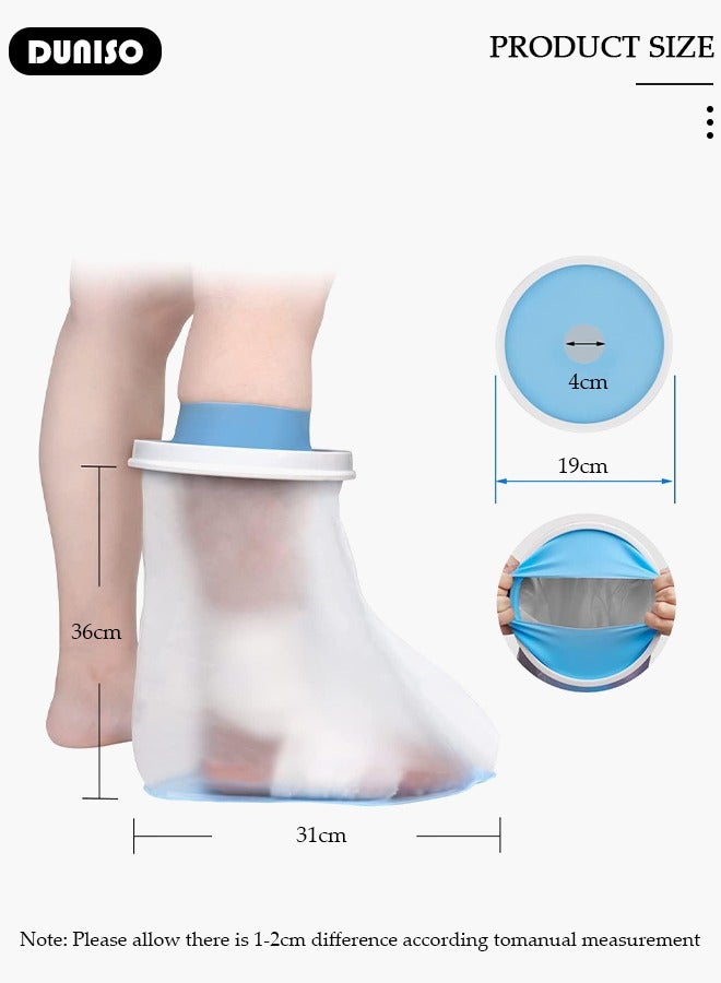 DUNISO Waterproof Foot Cast Cover for Shower Bath, Adult Watertight Foot Protector, Soft Comfortable Watertight Seal to Keep Wounds Dry, Repeatable Cast Cover Foot for Broken Surgery Leg, Foot, Ankle Wound and Burns  - Image 4
