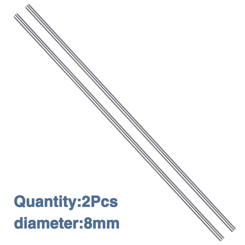 nn 2PCS 8mmX450mm Linear Motion Rod Shaft Guide Diameter 8mm for 3D Printer and DIY Craft Tool - Image 2