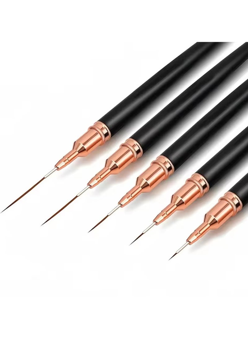 Goolsky Nail Brush Pen 5pcs/set Nail Art Liner Brushes Set Elongated Striping Drawing Professional  - Image 3