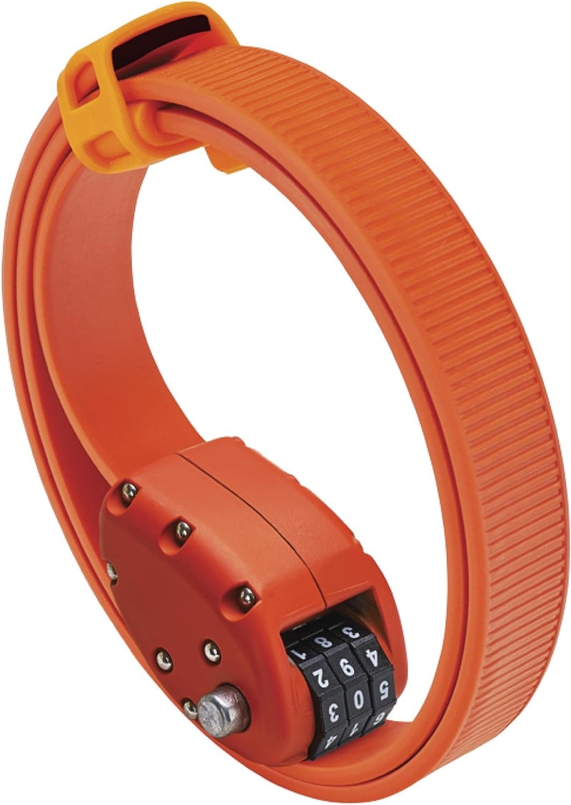 OTTOLOCK Cinch Lock - Lightweight Anti Theft Compact Combination Bike Lock, Ideal for Quick Stops, Bicycle Accessories, OTTO Orange, 30 Inch - Image 1