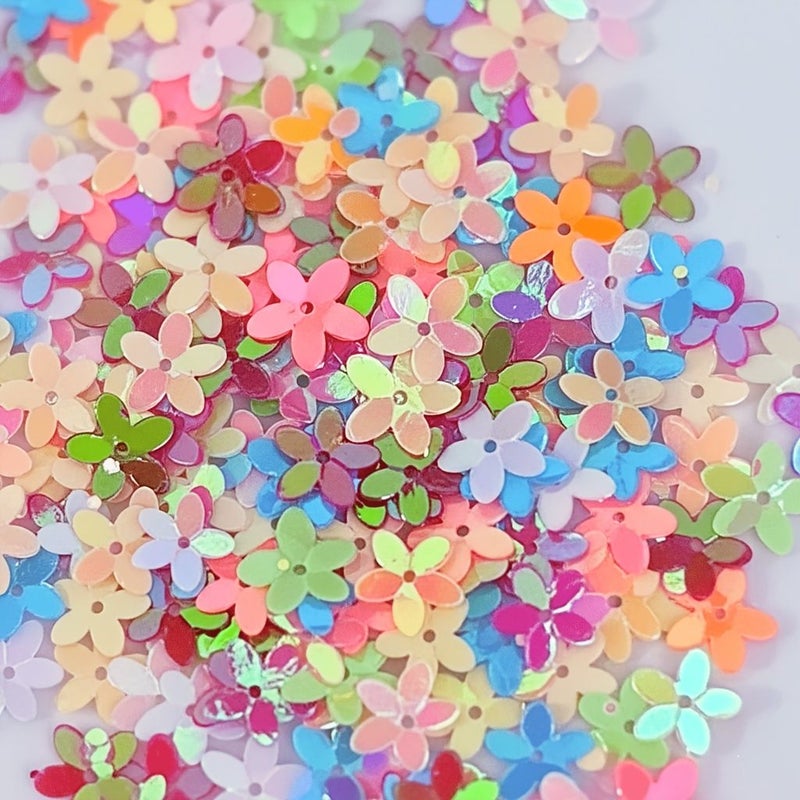 680Pcs Colorful Sakura Glitter Cherry Blossom Confetti Desktop Decoration Wedding Flower Scattering Confession Proposal Party Decoration DIY Handmade Slime Nail Art Creative Greeting Card Compact Shining High Quality - Image 2