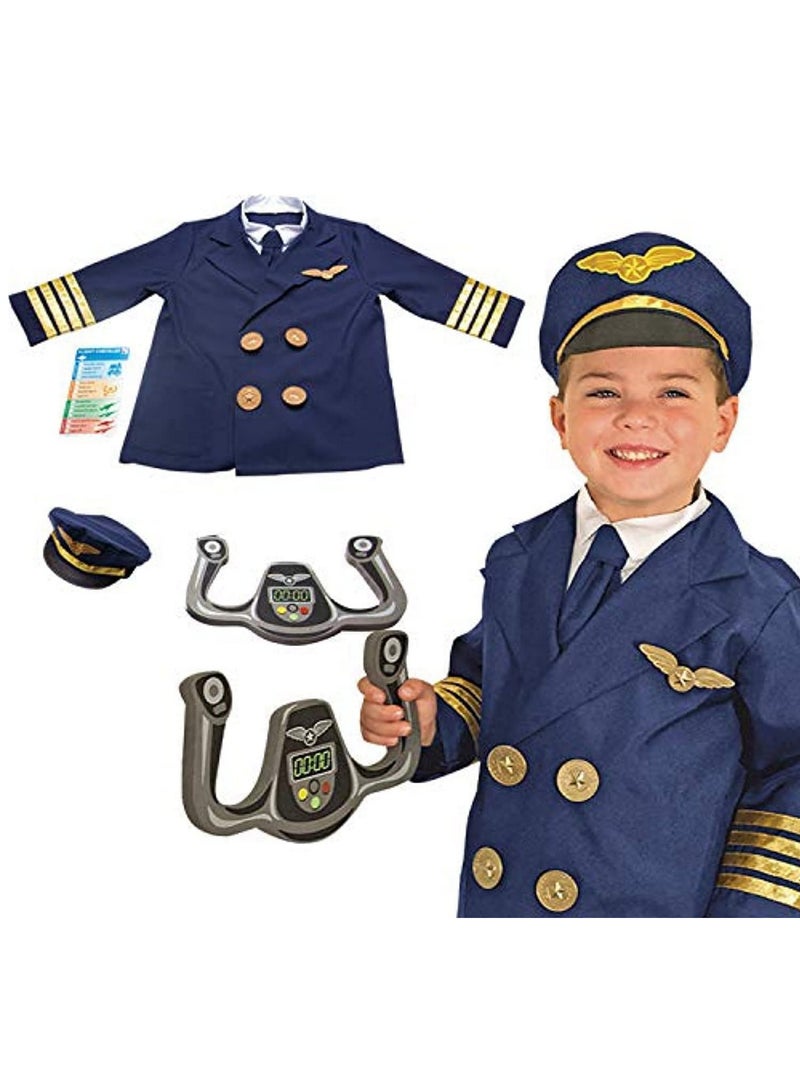 Le Sheng Kid's Pilot Costume, Size Fits Most Children 3-8 Years Years Old, Role Play Costume, No 0995 - Image 3