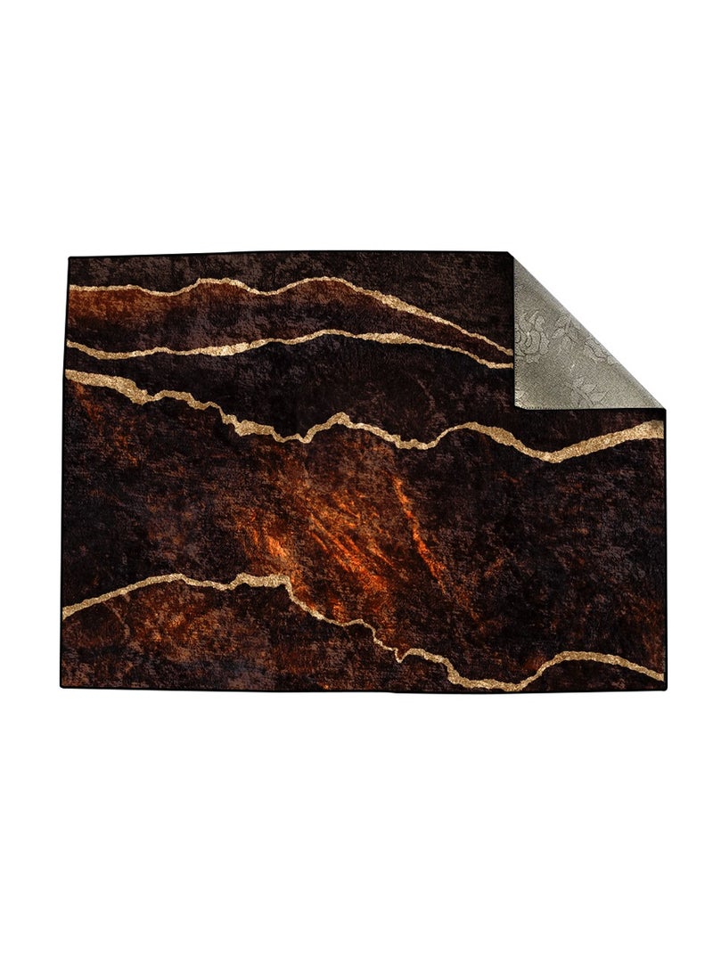 RIZARIES Brown Lava Abstract Centerpiece (Rug) - Image 5