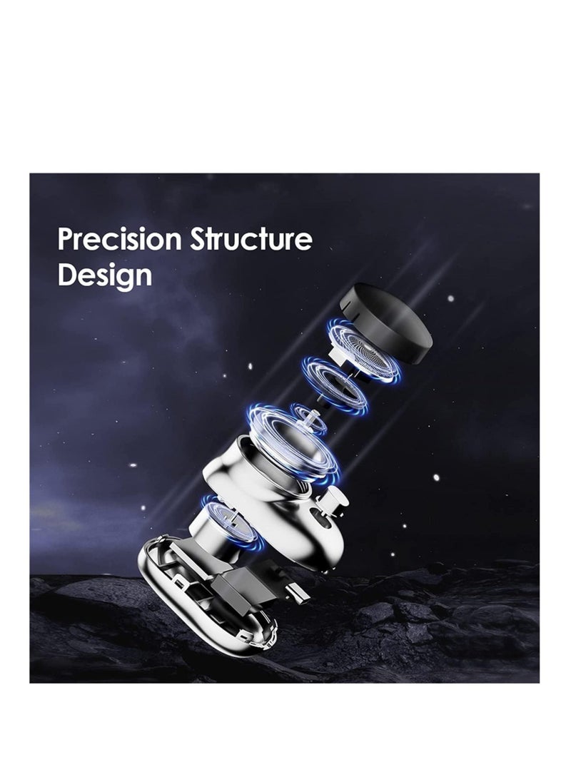 ELTRAZONE Mini Shaver Electric Shaver,New Pocket Portable Electric Shave, Magic USB Mini Shaver Electric Razor For Men, Rechargeable Travel Razors Men Electric Shaver For Shaving Face (Black) (BLACK) - Image 5