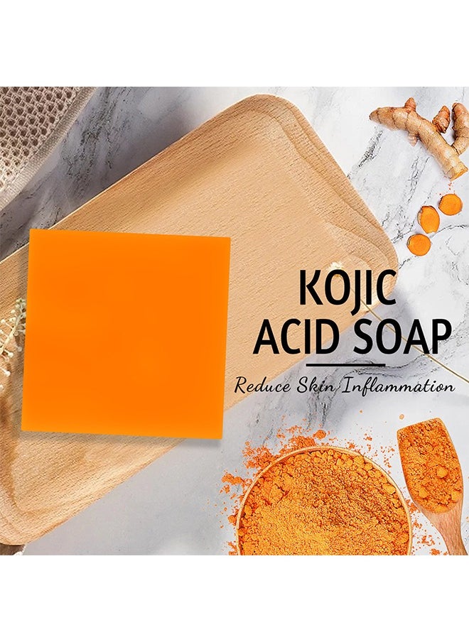 CARVENCHY - Kojic Acid Soap Turmeric Bar, Anti-Acne Dark Spot Corrector Soap, Brightning Deep Cleansing Face And Body Turmeric Soap, Tretinoin Soap, Acne Facial Turmeric Kojic Acid Soap Bar - Image 1