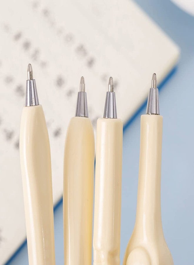 sencoo 5 pack Black Creative Novelty Bone Shape Ballpoint Pens Finger Pen Nurse Doctor Pen Stationery Gift Crazy School Student Gift - Image 3