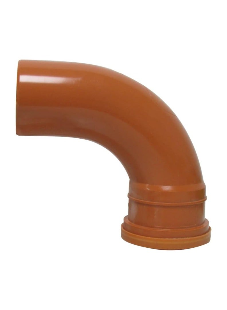 KNP Red Push Bend Single UPVC Pipe Fitting (3-inch) is a versatile and durable fitting designed for creating angles in piping systems. - Image 1