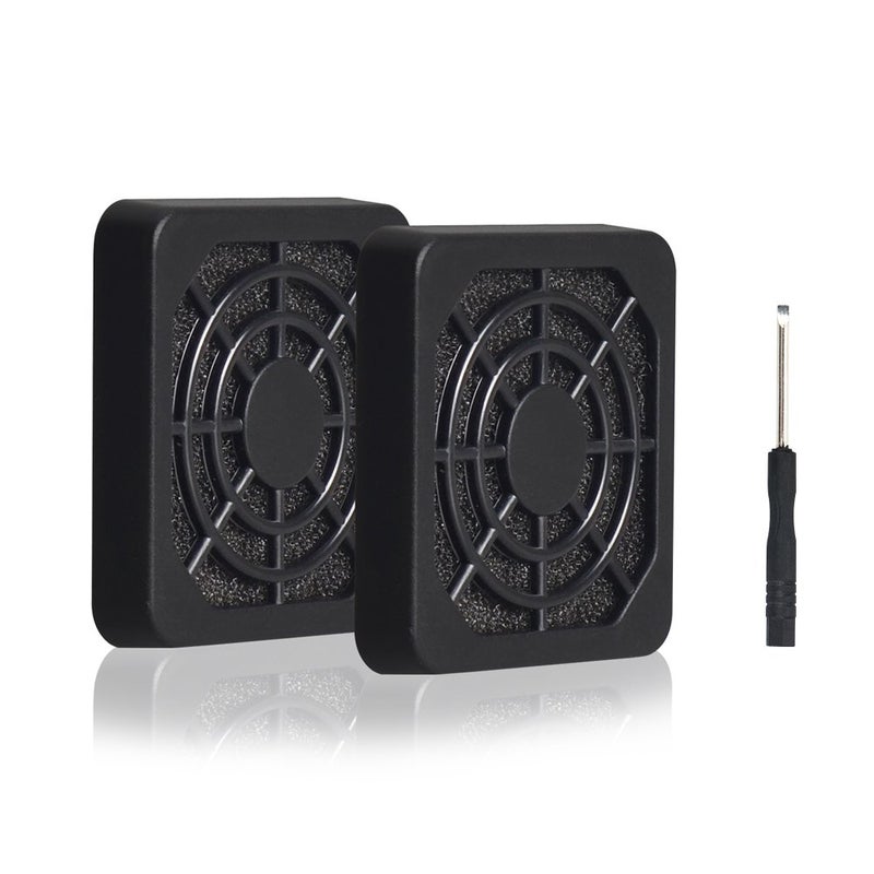 ELUTENG 120mm Fan Filter 2 Pack IP40 Dustproof Blower Guard ABS Computer Ventilator Grill 12cm Fan Mesh Cover Tool-Free Fan Strainer Compatible for 120x120 Case Fan USB Cooling Fan - Image 1