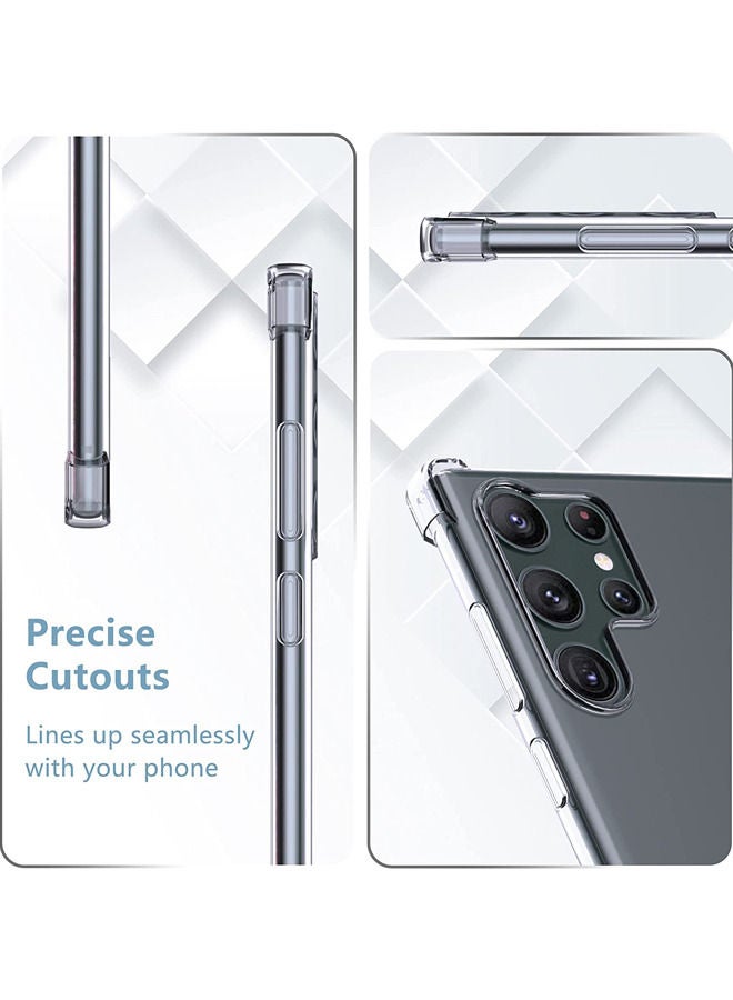 روك بو جراب TPU لهاتف Samsung Galaxy S23 Ultra جراب شفاف رفيع للغاية وشفاف وغطlear Ultra Crystal Thin Transparent Protective Back Cاء خلفي واقٍ ناعم مرن ممتص للصدمات من السيليكون الهجين ممتص للصدمات - Image 4