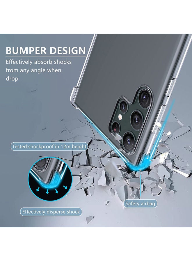 روك بو جراب TPU لهاتف Samsung Galaxy S23 Ultra جراب شفاف رفيع للغاية وشفاف وغطlear Ultra Crystal Thin Transparent Protective Back Cاء خلفي واقٍ ناعم مرن ممتص للصدمات من السيليكون الهجين ممتص للصدمات - Image 3