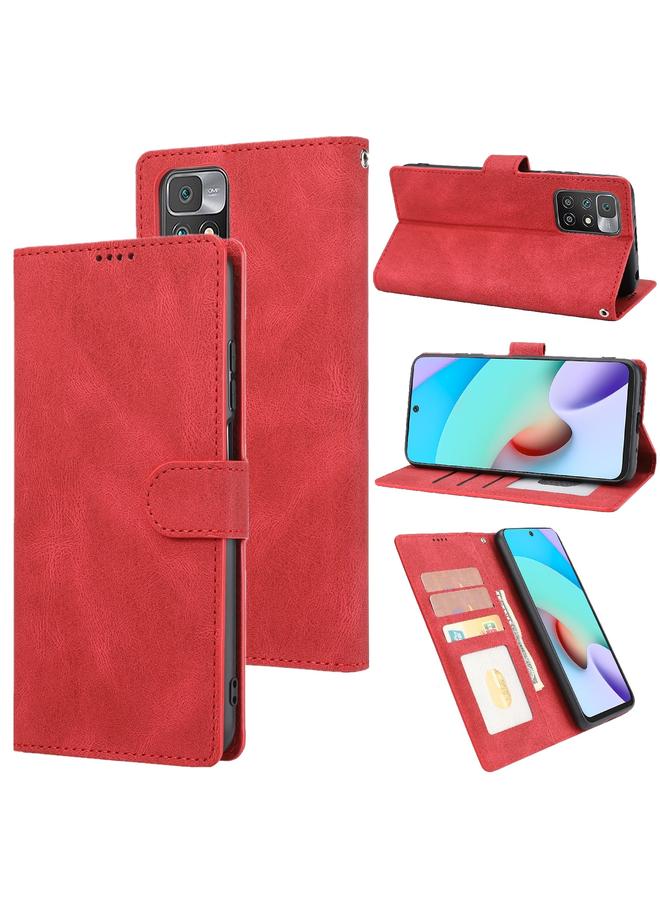 Case For Xiaomi Redmi 10 Fantasy Classic Skin-feel Calfskin Texture Magnetic Buckle Horizontal Flip PU Phone Leather Case with Holder & Card Slot & Wallet