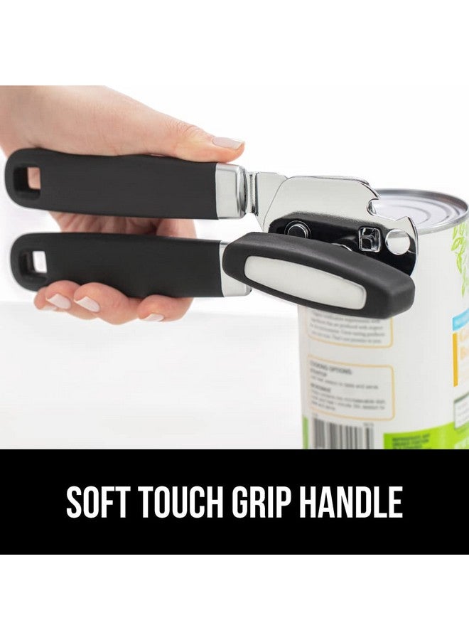 Gorilla Grip The Original GORILLA GRIP Heavy Duty Stainless Steel Smooth Edge Manual Can Opener and Bottle Openers, Soft Ergonomic Handle, Oversized Handheld Easy Turn Knob, Multifunctional Kitchen Tool, Black - Image 5