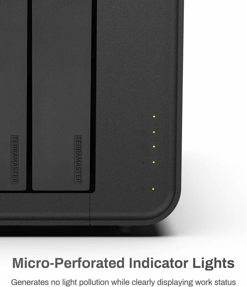 تيراماستر غلاف القرص الصلب الخارجي من TERRAMASTER D4-320 – 4 فتحات، USB 3.2 Gen2 10Gbps Type-C، تخزين USB قابل للتبديل السريع والتوصيل والتشغيل (بدون أقراص) - Image 2