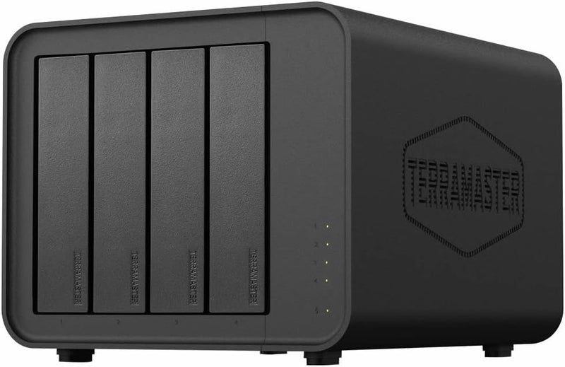 تيراماستر غلاف القرص الصلب الخارجي من TERRAMASTER D4-320 – 4 فتحات، USB 3.2 Gen2 10Gbps Type-C، تخزين USB قابل للتبديل السريع والتوصيل والتشغيل (بدون أقراص) - Image 1