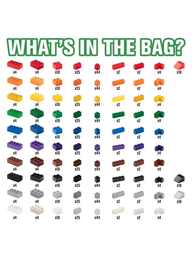 SCS Direct 1000 pc Classic Building Bricks - Bulk Blocks w 54 Roof Pieces and Better Variety - Compatible with All Brands - Image 2