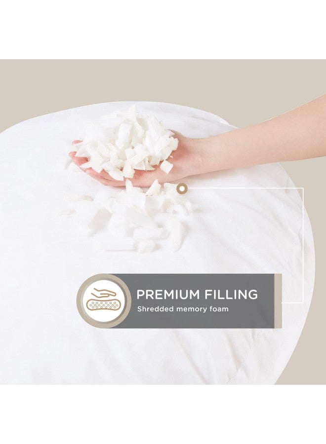 Codi Round Floor Pillow Insert 2 Sets, Large Thick Meditation Cushion, Circular Seating Cushions and Pouf Inserts, 32 Inch, Memory Foam Added, Advanced - Image 2