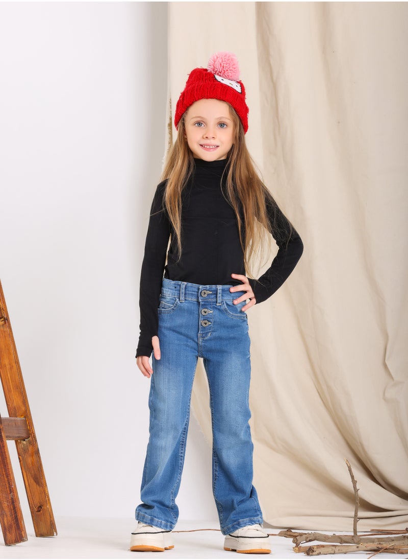 JBS DENIM - Charleston Jeans Trousers For Girls Blue Color 7038 - Image 1