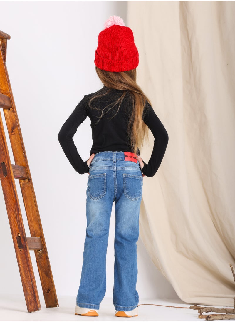 JBS DENIM - Charleston Jeans Trousers For Girls Blue Color 7038 - Image 1