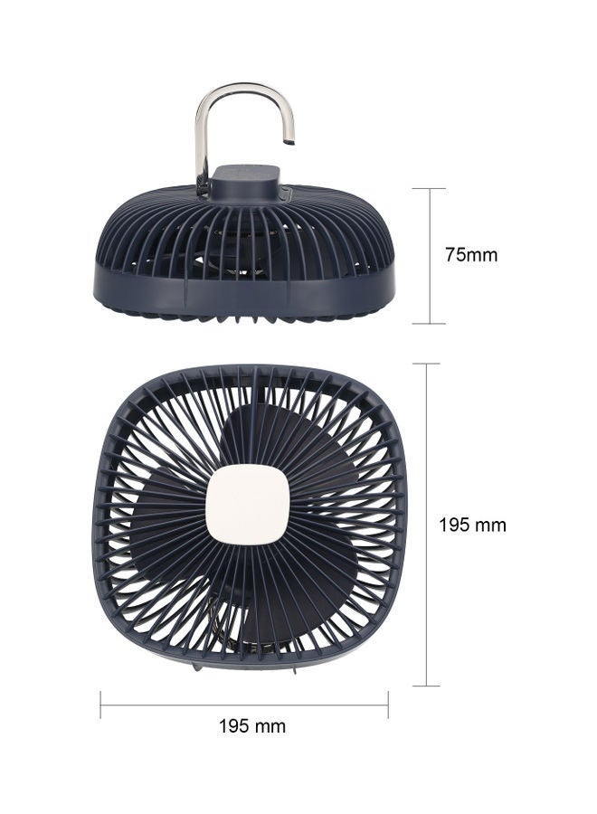 Loquat Portable Desk Fan Black/White 195x195x75millimeter - Image 5