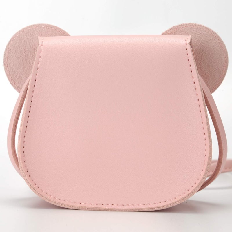 QiMing Little Mouse Ear Bow Crossbody Purse,PU Shoulder Handbag for Kids Girls Toddlers - Image 4