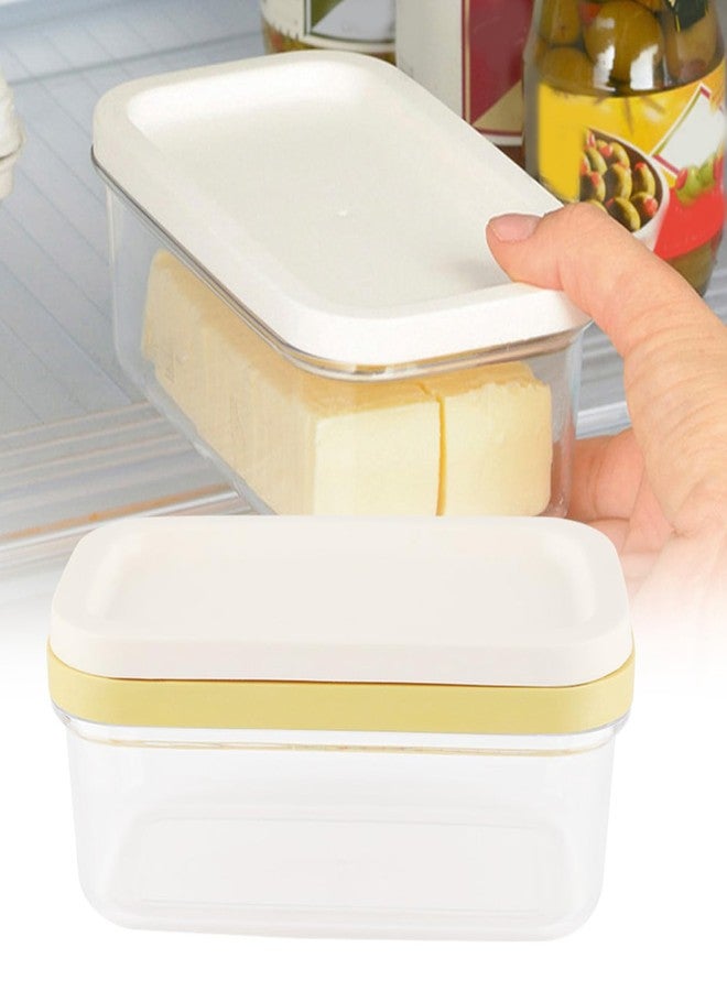 Luatoxry Butter Cutter and Storage Case, Airtight Butter Dish that Cuts into Slices, Transparent Butter Storage Box with Lid and Cutting Net for Cheese Cutting, 6.7x3.9x2.8in - Image 3
