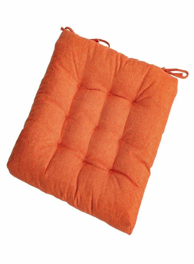 SQUARE MOON 4 Pack Chair Cushions, Seat Cushions, Chair Pads, Chair Mat for Indoor, Outdoor Dining Chair, Kitchen Chairs, Dining Room Chairs (16" × 16" × 4 Pack, Orange) - Image 3