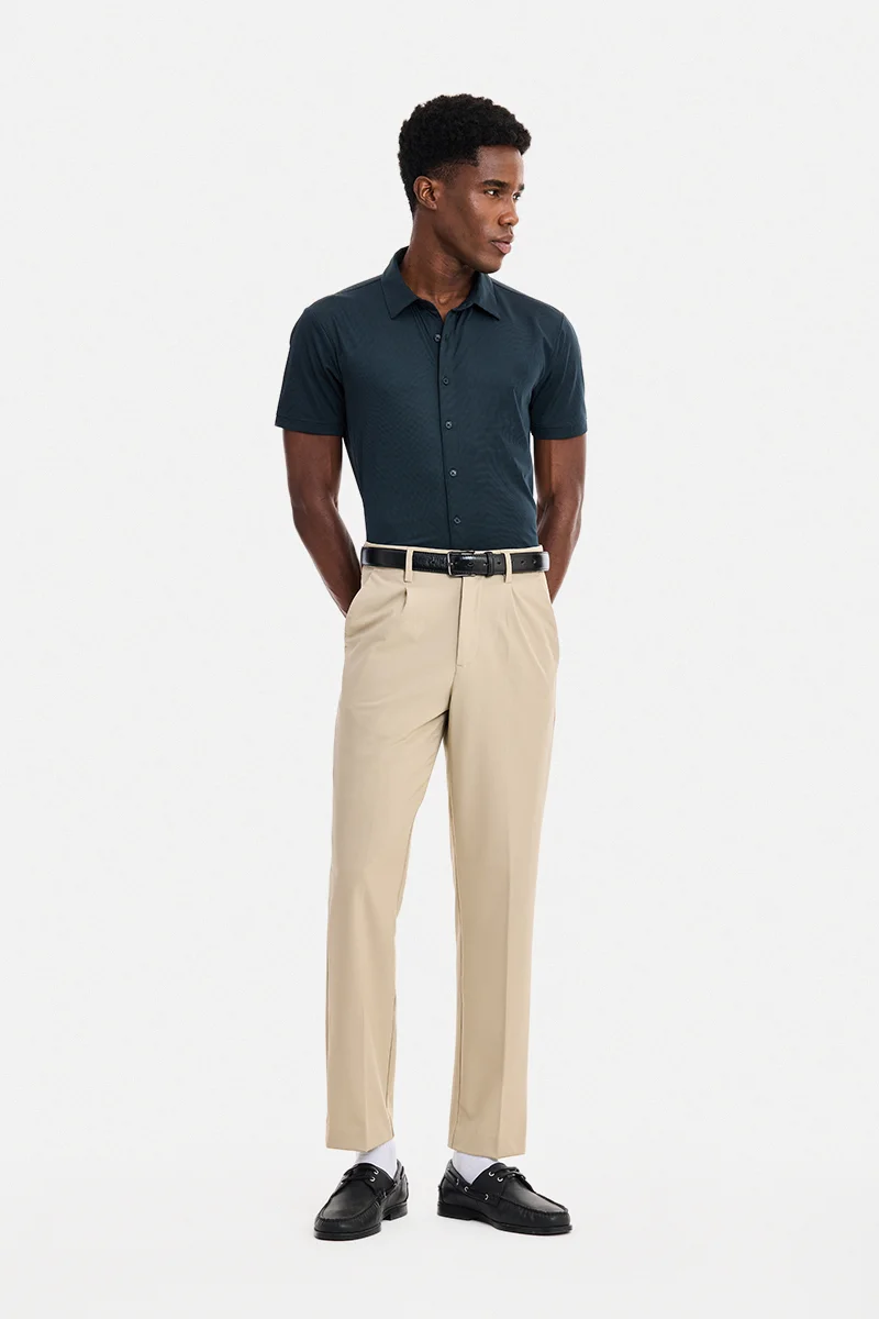 سنيتش Teal Checkered Half Sleeve Regular Fit Casual Shirt