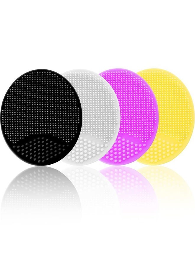 MR LION Silicone Facial Cleansing Brush, Soft Face Brush, Blackhead Acne Pore Pad - Face Exfoliator & Deep Cleaning 4 Pack - Image 1