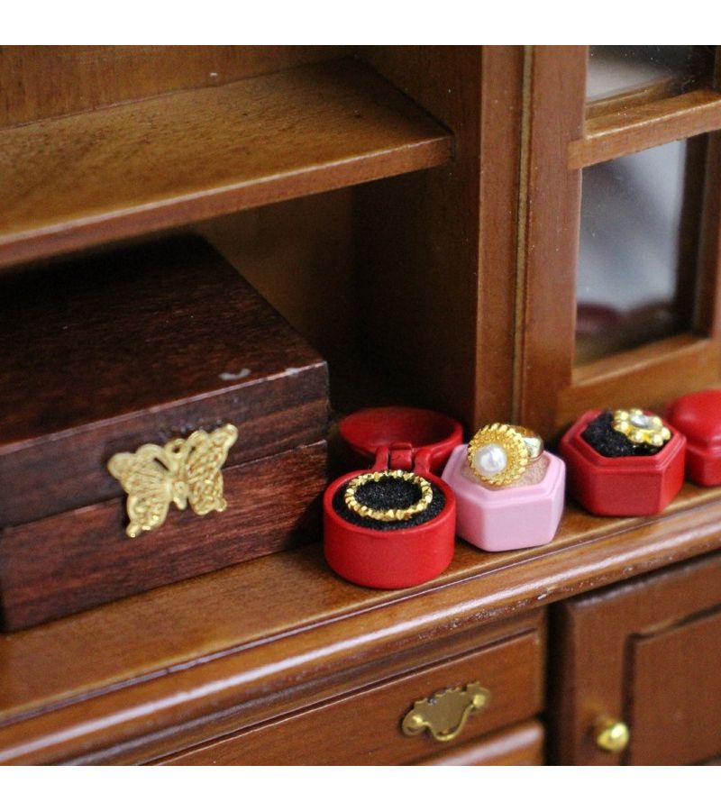 1pc Pink Miniature Dollhouse Doll Ring Box Suitable For Doll Collections Dioramas And Doll Family Jewelry Storage - Image 4