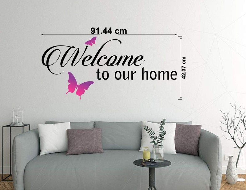 MERICAL Set of 4 Pink Tree Bird & Nest, Sunset swan Love, Tribal Lady, Welcome Home Butterfly, Wall Sticker for Wall Decor, Living Room, Children Room - Image 5