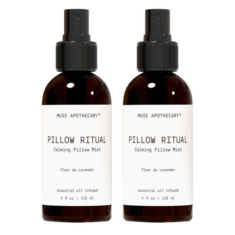 Muse Apothecary Muse Apothecary Pillow Ritual - Aromatic, Calming and Relaxing Pillow Mist, Linen and Fabric Spray - Infused with Natural Aromatherapy Essential Oils - 4 oz, Fleur du Lavender, 2 Pack  - Image 1
