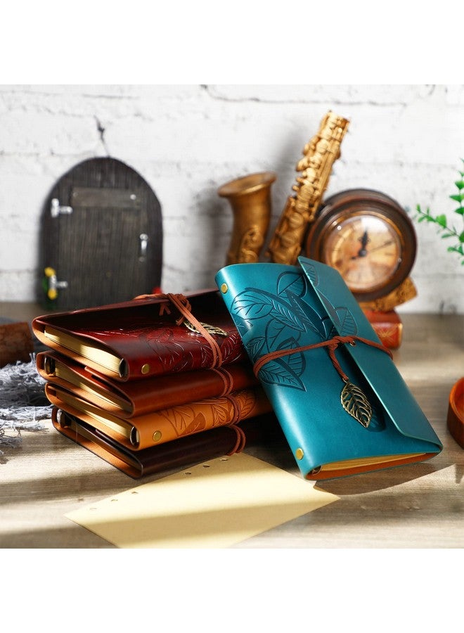 Chinco 5 Pcs Journal Notebook Travel Refillable Leather Journal Diary Leather Writing Journal Notebook Travel Notebook for Men Women Christmas Gifts with Blank Pages and Retro Pendants, 7 x 5 In - Image 5