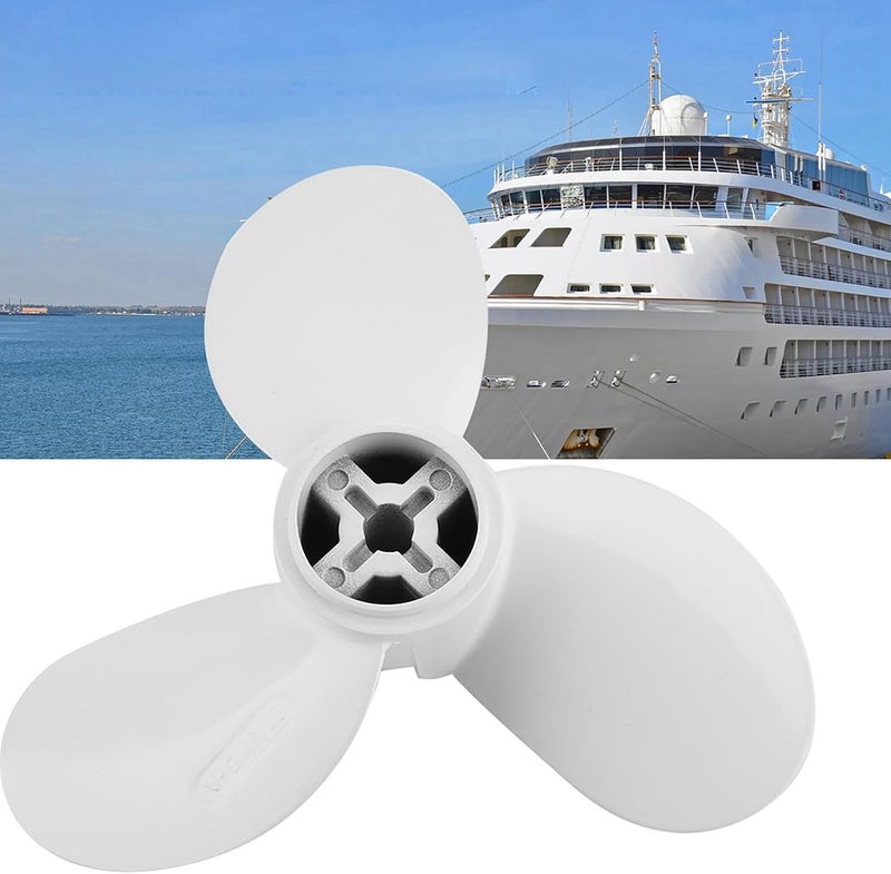 7 1/4 5 - A 3 Blades Aluminum Propeller, Outboard Motor Propeller for Hangkai 3.5HP, High Performance Boat Motor Propeller with CNC Aluminum Material, Lightweight and Durable Repla - Image 2