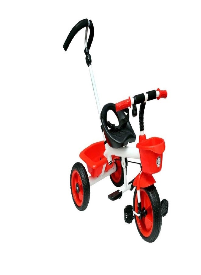 JoyRide Metal Tricycle with Parent Push Handle - RED - Image 1