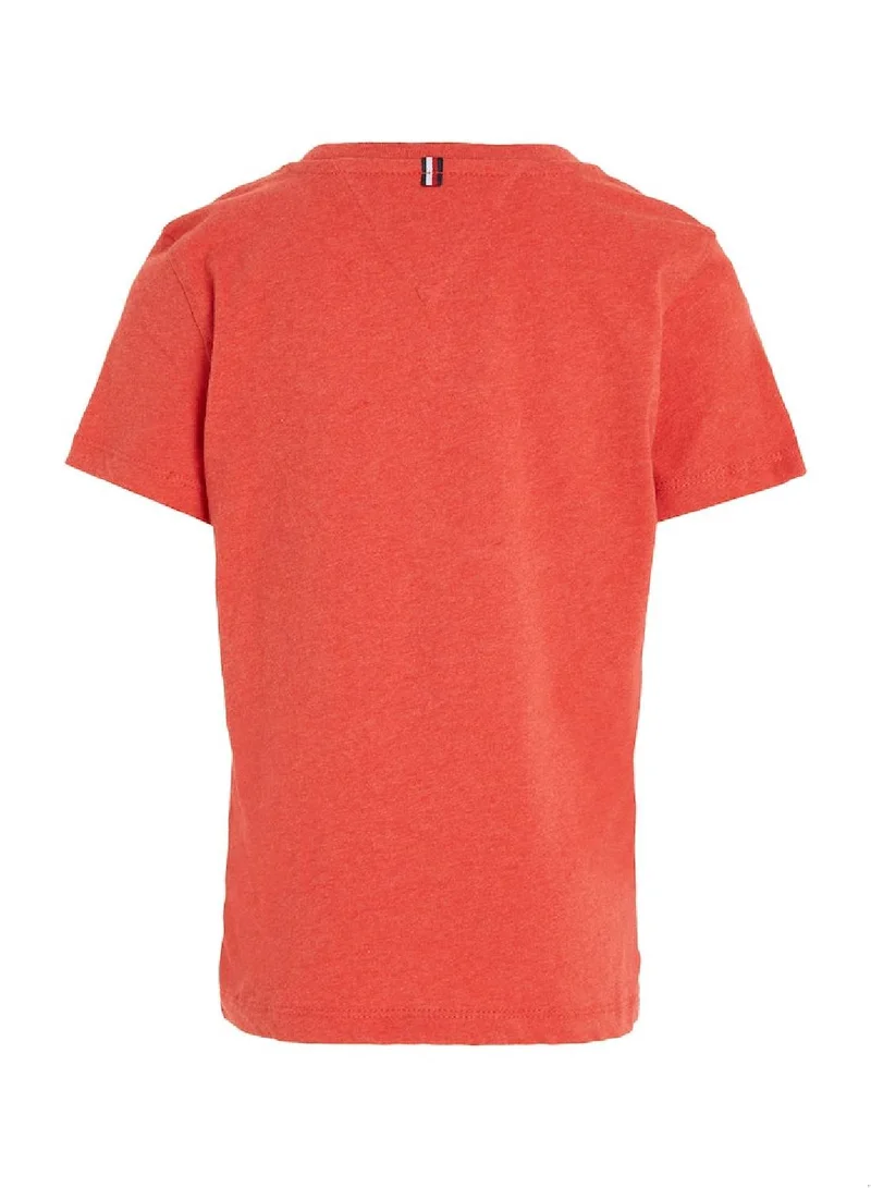 TOMMY HILFIGER Boys' Basic Knit T-shirt - Cotton, Red