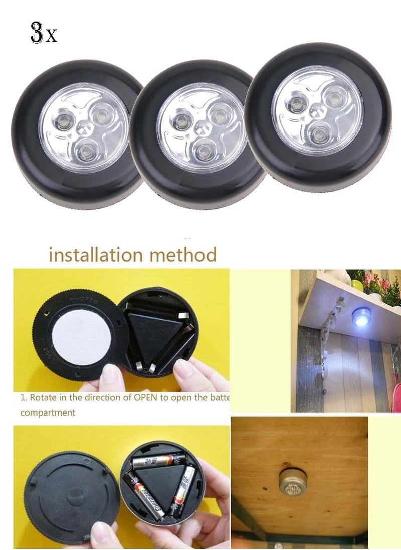 co arma A set of 3 LED touch ceiling lamps, suitable for cabinets and wardrobes  - Image 1