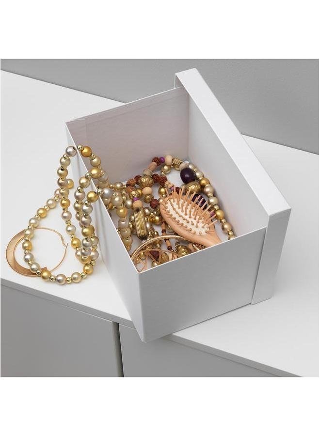 erorex Storage Box With Lid White 18X25X15 Cm  - Image 2