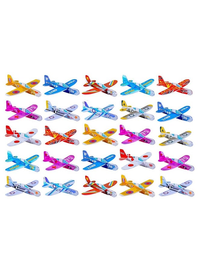 Peachjoy 25 Pcs Foam Gliders Planes Toys for Kids, Paper Airplane Toys Set Airplane Party Favors Carnival Prizes Outdoor Flying Toys Foam Planes for Kids Boys Girls(Plane) - Image 1
