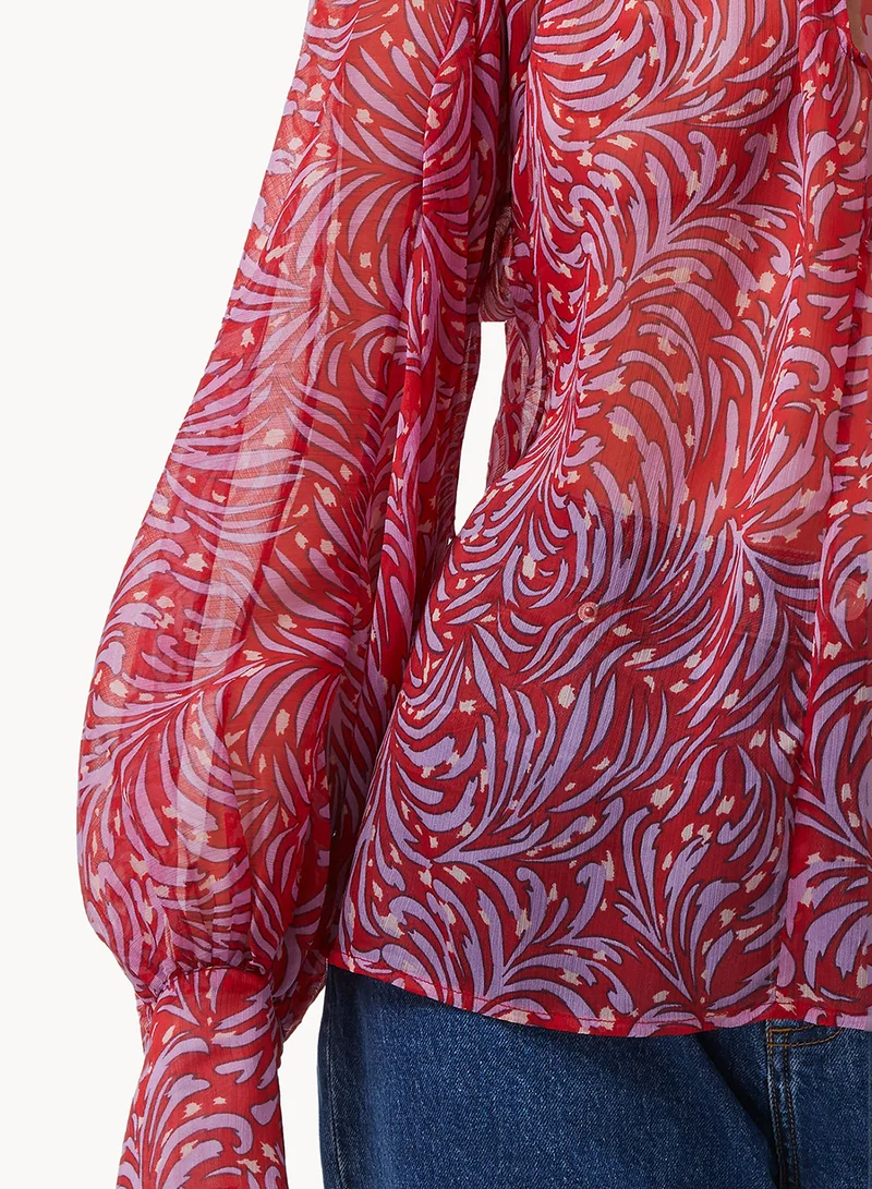 French Connection Regular Polyester High Neck Shirt