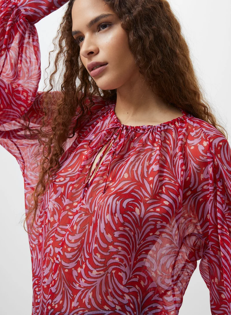 French Connection Regular Polyester High Neck Shirt