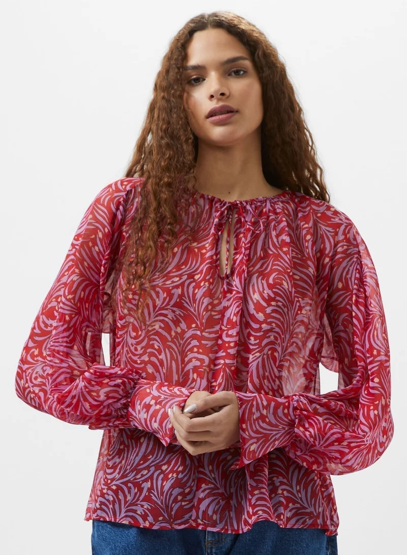 French Connection Regular Polyester High Neck Shirt