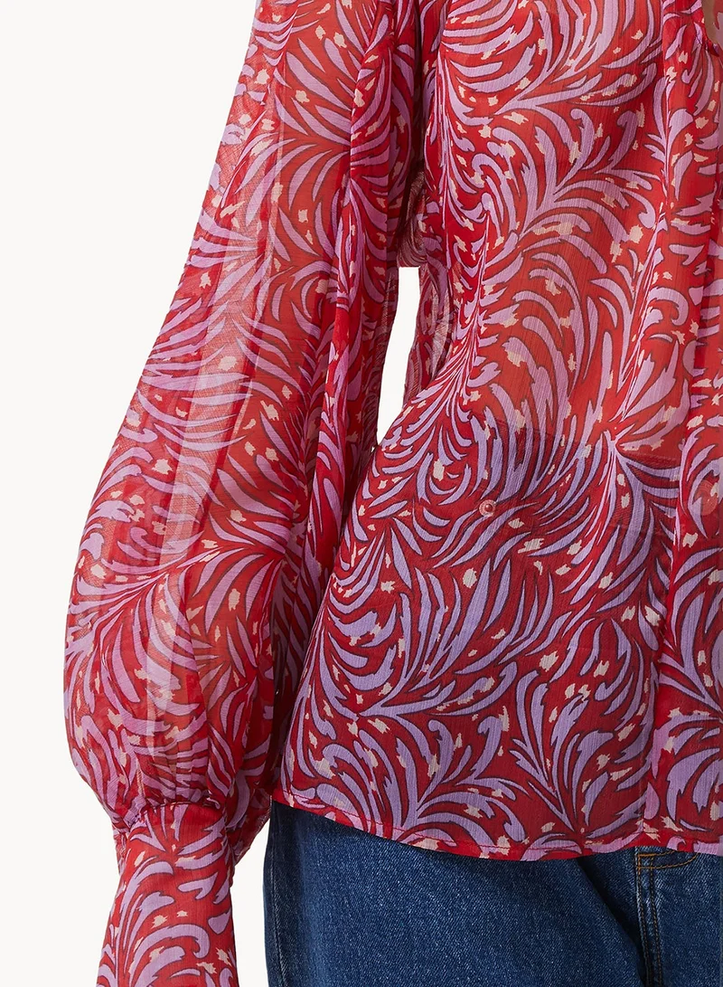 French Connection Regular Polyester High Neck Shirt